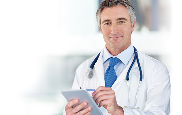 Compumed telemedicine physician with tablet